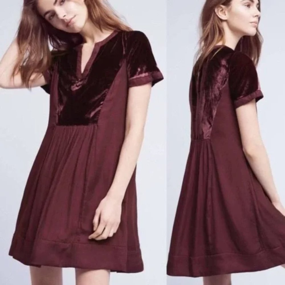 Maeve Ingrid Velvet Tunic Dress